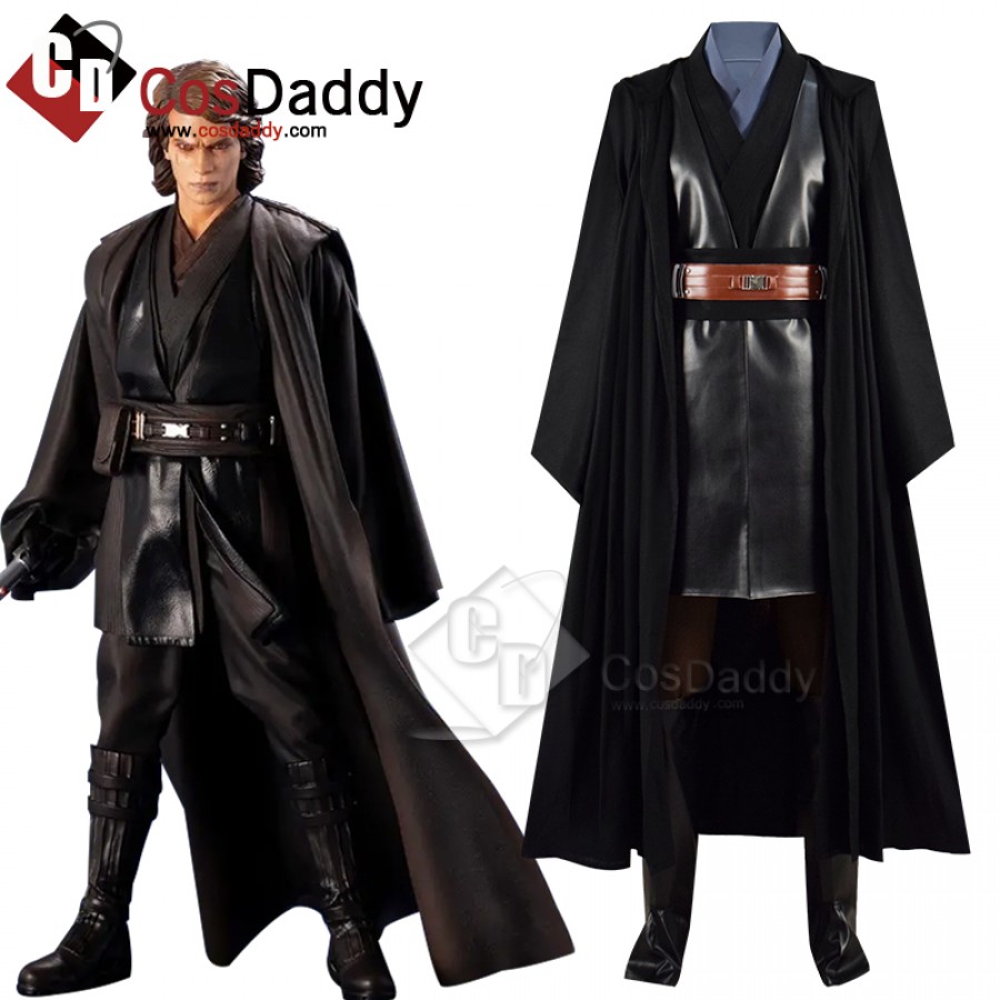 Star Wars Anakin Cosplay Anakin Skywalker Jedi Costume Classic Black ...